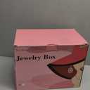 Jewelry Box Organizer, Solid Wood Jewelry Boxes for Women for Storage & Display Necklace Ring Earring Bracelet, Rustic Style Jewelry Organizer Box for Women Gifts (Carbonized Brown)