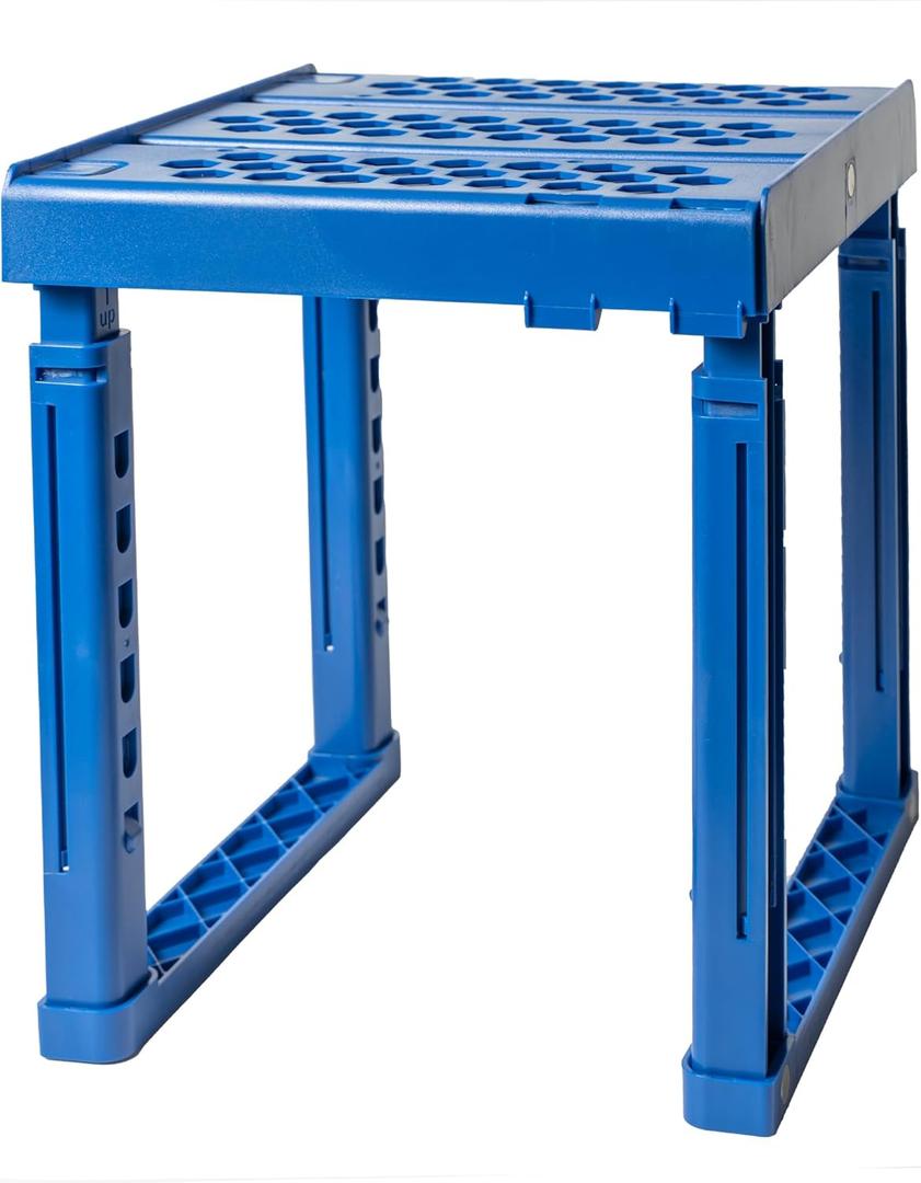 ABLinox Locker Organizer Shelf Adjustable Width and Height, Ideal Locker for School, Office, and Gym Lockers (Blue)