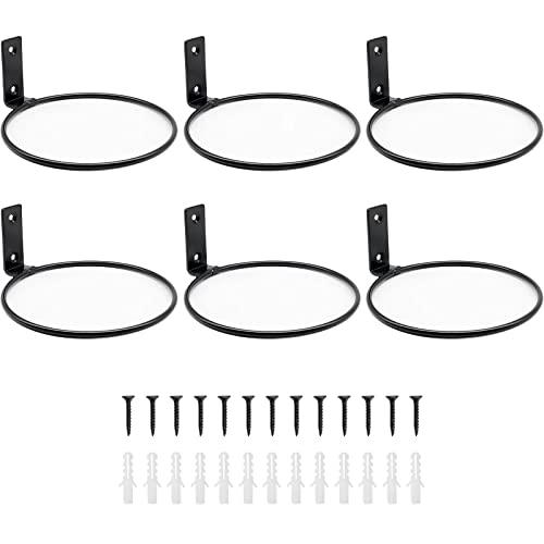 Greemov 2 Pack 6 Inch Wall Flower Pot Holder Ring Plant Hanger, Metal Planter Hooks Wall Mounted Bracket Heavy Duty for Outdoor Indoor