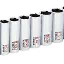 13Piece 1/2" Drive Chrome Socket Rail 6Pt SAE Deep