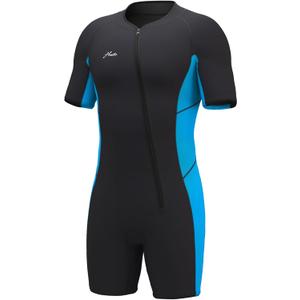 Hevto Wetsuits Men 3/2mm Neoprene Front Zip Shorty Full Wet Suit in Cold Water for Swimming Surfing Diving Keep Warm (Large)