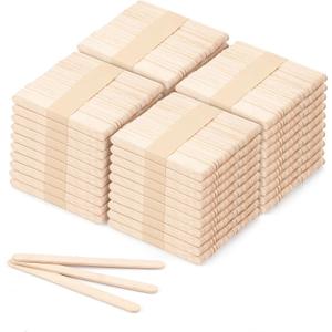 2000 Pcs 4.5" Wooden Craft Sticks, Ice Cream Sticks,Natural Wood Popsicle Stick for Waxing, DIY Wood Crafts, Hair Removal and Waxing Supplies, Paint Stirrer, Art Projects and Ice Pop Sticks