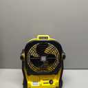 Battery Operated Fan for Dewalt 20V Max battery, Portable Fan with AC Adapter & LED Lights, 4 Speeds & Hook, Cordless/Camping/Battery Powered fan, for Outdoor Jobsite (Battery Not Included)