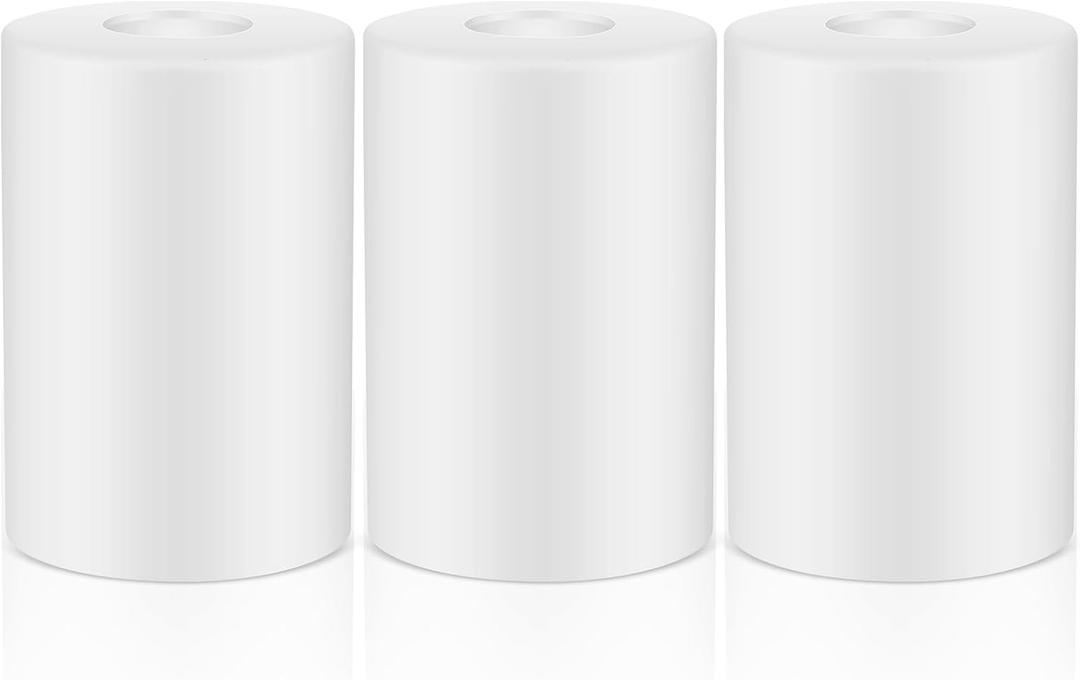 Teenyyou 3 Pcs White Frosted Glass Shade Replacements for Pendant Light Fixtures Glass Lamp Shade Cover, 1-5/8 Inch Fitter E26 Base, 4"w x 6"h, Replacement Lamp Globe for Chandelier Wall Sconce
