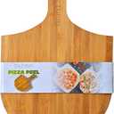 PREMIUM Wood Pizza Peel 12 inch, Easy Glide, Non Stick Surface,GOURMET Wood Pizza Peel, Homemade Pizza. Bambo pizza peel
