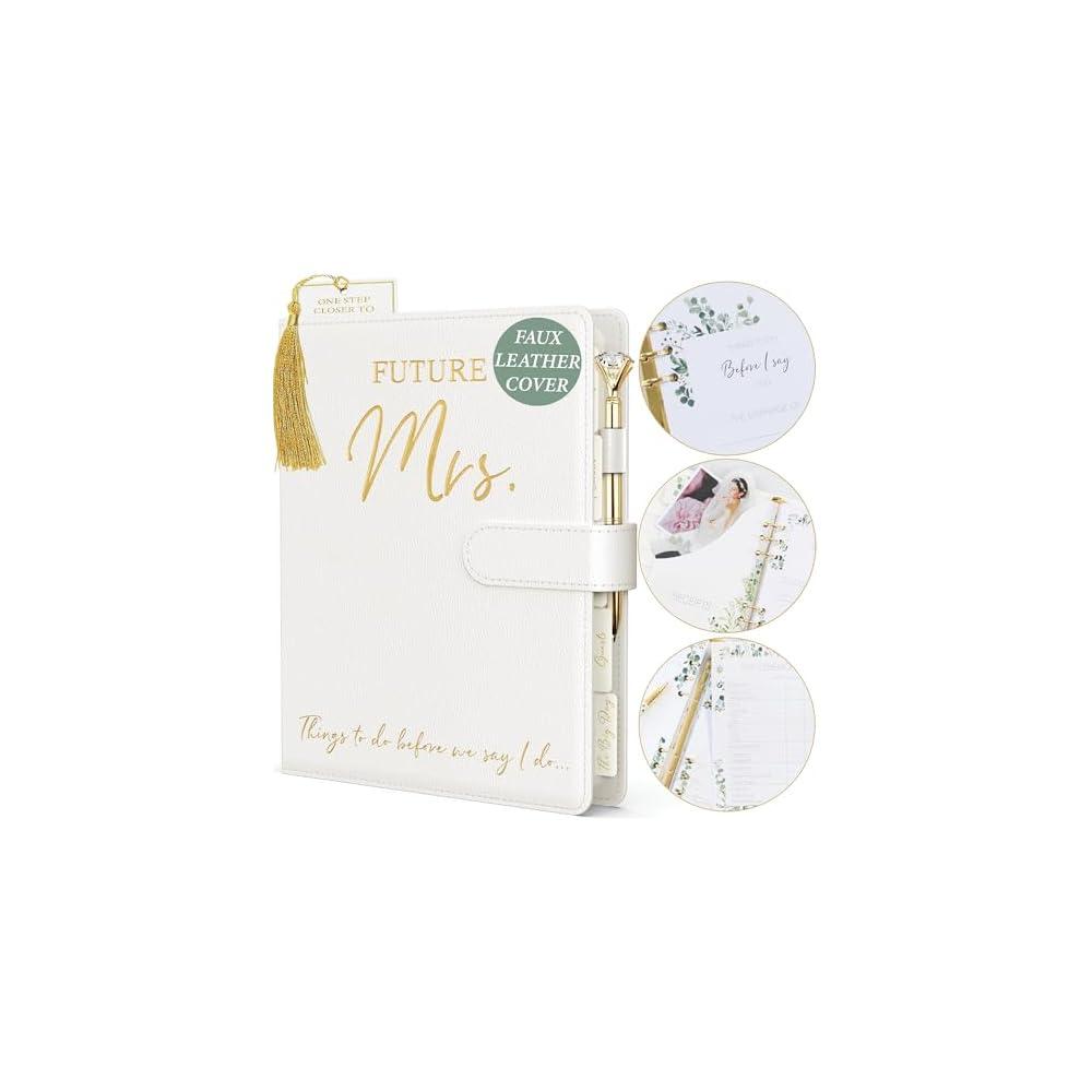 Wedding Planner Book and Organizer  Faux Leather 'Future Mrs' Wedding Planning Book and Organizer 202526 I Wedding Binder with. Pen Bookmark & Stickers & Bridal Countdown Calendar I Designed in USA