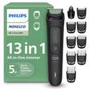 Philips Norelco All-in-One 3000 Series 13 in 1 Trimmer, Beard Styler & Men's Hair Clipper, 9 Length Settings & Self-Sharpening Skin-Friendly Blades, MG3919/50 (Black)