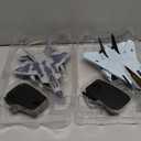 Double Fighter Jet Toy, F14 & F22 Diecast Planes with Lights & Sounds, Pull Back Military Airplane Toy Gift for Toddler,Kids, Boys