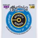 Martin Authentic Acoustic Guitar Strings, Superior Performance Custom Light 11-52, 80/20 Bronze, 3 Pack