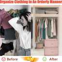 4 x Ultra Space Saving Self Compression Organizer,Comforter Storage Bag,Self Compression Dorm Moving Organizer Bags for Clothes,Comforters,Duvets,Blankets,Bedding Storage (Pink,X-L-52 * 42 * 60cm)