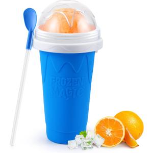 RELPOM Slushie Maker Cup, TIK TOK Magic Quick Frozen Smoothies Cups, Cooling Cup, Slushy Cups, Ice Cream Make, Cool Stuff Things Gadgets Funny Gifts for Kids (Blue)