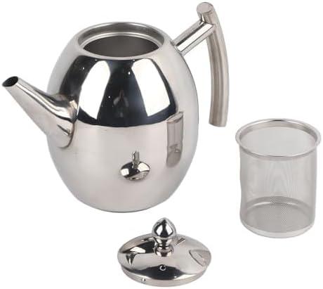 Tea Kettles, Stainless Steel Teapot Coffee Pot Kettle Stovetop Whistling Teakettle Teapot With Filter Large Capacity for Home, Cafe, Bar, Restaurant (1L/1000ml)