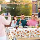 Ganeen 3 Pcs Fall Floral Tablecloth Autumn Tablecloths Disposable Plastic Table Cloth Watercolor Wildflower Table Cover Rectangle for Harvest Thanksgiving Wedding Birthday Party Decor, 108 x 54 Inch