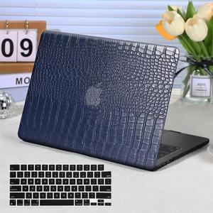 Funut Compatible with MacBook Air 13 Inch Case 2021 2020 2019 2018 Release M1 A2337 A2179 A1932 Touch ID, Crocodile MacBook Air M1 Case, PU Leather Laptop Hard Shell Case & Keyboard Cover, Blue ((A1932/A2179/A2337 M1) Mac 2018-2020 Air 13", Crocodile Blue)