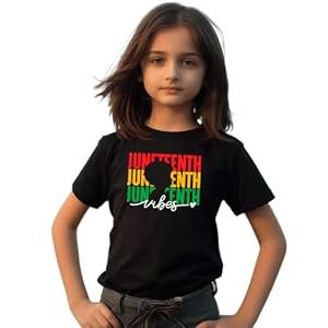 Repeating Juneteenth Vibes Kids Toddler Baby Boys Girls Shirt Independence Day Black History Shirt (5T)