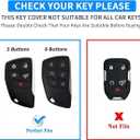 3 x Silicone Key Fob Cover Compatible with 2021 2022 2023 2024 2025 Chevy Tahoe Suburban Key Shell Accessories Key Fob Cover Case Protector Rubber Fob Protector 6 Button (Black)