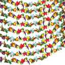 Hotop 8 Pcs 62 ft Hibiscus Tropical Flower Garland Artificial Silk Hibiscus Floral Vines for Hawaiian Luau Party Decorations Multicolor Summer Beach Garland for Wedding Birthday Jungle Theme Party