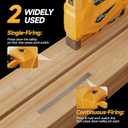 Cordless Nail Gun for Dewalt 20V Battery (No Battery), 2-IN-1 Electric 18GA Brad Nailer & T50 Crown Stapler, Battery Powered Staple Gun with 1000 Staples and 1000 Nails for Woodworking & Family DIY
