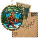 2 x Funny Christmas Ornaments - Bigfoot Gift - Big Foot Sasquatch Gift - Sasquatch Gifts - Bigfoot Ornament - Christmas Ornaments 2025 - White Elephant Gifts - Xmas Tree Funny Decoration (B2)