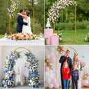 7.2 FT Wedding Arch Backdrop Stand, Gold Metal Arch Backdrop Stand for Wedding Party Ceremony Birthday Bridal Baby Shower Photo Booth Garden Floral Balloon Arches Decoration