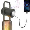 Multifunctional Camping Lantern 4-in-1 - LED Rechargeable Lantern, Outdoor Bluetooth Speaker, 8000mAh Power Bank, 3 Light Modes - Black - IPX5 Waterproof