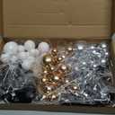 Bouiexye 75 Pieces Cake Balls Topper Decorations Foam Cupcake Topper Mini Balloon Cake Topper Balls Cake Picks for Cake Deco Birthday Party Wedding Black, Gold, Silver, White