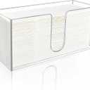 1 Pack Acrylic Paper Towel Holder, Countertop Napkin Dispenser for CFold, MultiFold & Trifold Paper Towels, 5mm Transparent Acrylic for Kitchen, Bathroom & Restaurant (1)