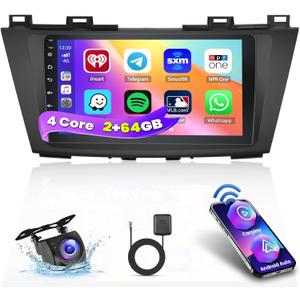 2+64G Screen for Mazda 5 CW 2010 2011 2012 2013 2014 2015 CarPlay Stereo Android 15 Car Radio 9 Inch Touchscreen Android Auto Backup Camera GPS FM RDS DSP 26UI