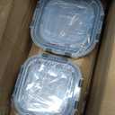 VERONES 12 Packs Glass Food Storage Containers Set, Airtight Glass Lunch Containers, Glass Meal Prep Containers with Lids,Exclusive of BPA, for Microwave, Oven, Freezer & Dishwasher Friendly,Grey