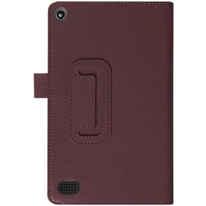 Tablet Cover for Amazon Kindle Fire 7 5th Generation SV98LN(2015 Release),Ultra Slim Folio Stand Lightweight Leather Case for Amazon Kindle Fire HD 7 2015 HD7 Gen 5th 7" (Li-Brown)