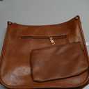 BAIGIO Crossbody Purse for Women Trendy Vegan Leather Hobo Bags for Women Handbags and Wallet 2PCS With Guitar Shoulder Strap (Brown)