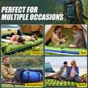 Yuzonc Double Sleeping Pad - Self Inflating 4" Extra-Thick for 2 Person with Pillow Built-in Foot Pump Inflatable Sleeping Mat for Backpacking, Hiking, Traveling, Tent, Portable Camping Mat