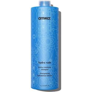 amika hydro rush intense moisture shampoo with hyaluronic acid, 275ml | for dry, textured, or coarse hair types 2a4c, longlasting hydration, colorsafe, keratin + chemically treated safe