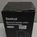 Seehot 1.7L (57.oz) Electric Kettle with Thermometer, 1200W Large Electric Tea kettle with 304 Stainless Steel,Auto shut off,Hot water kettle Electric for Coffee&Tea-Black
