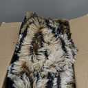 XeGe Tiger Print Fluffy Faux Fur Duvet Cover Set, 3 Pieces Soft Plush Shaggy Fuzzy Bedding Set(1 Farmhouse Comforter Cover + 2 Furry Pillow Cases), Zipper Closure(Queen, Tiger Print Brown)