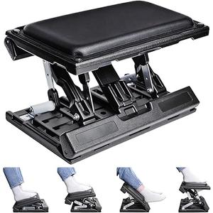 Scalebeard Foot Rest for Under Desk at Work,Height Adjustable Infinite Angle Ergonomic Foldable Footrest for Office, Gaming,Computer, Removable Pad Desk Foot Stool with Massage Beads,for All Seasons