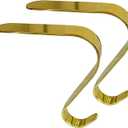 Jiingekk Christmas Stocking Holders Metal Hanging Hooks for Fireplaces Practical Mantel Hangers Decorative Ornament Grips - 4 Pack 