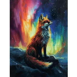 Zariocy Paint by Numbers Kits for Adults -Animals DIY Oil Paintings Canvas Acrylic Paint Set - Fox Paint by Numbers Kit for Beginners and Ideal for Home Decor 16x20 inch-27, Set Of 2