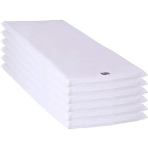 Rollee Pollee Preschool Nap Mats Cover for Daycare or Classroom, Standard Size 24 x 48 x 2 Inches, White, 6-Pack