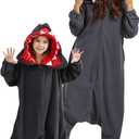 DarkCom Kids Animal Onesie,Women and Mens Cosplay Dog Onesie Halloween Costume Christmas Pajamas Sleepwear (4-5T)