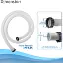 1.5" Pool Pump Hose for Intex 1500 to 2500 GPH Filter Pumps, Sand Filters & Saltwater Systems, 26071RP 1.5 Inch Above Ground Pool Hose Part # 26001-9.8Ft Long