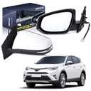 YBMYSJK Driver Side Power Door Mirror Compatible with Toyota RAV4 2013 2014 2015, With Heated Turn Signal Light, Manual Folding White 7 Pin