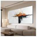 Canvas Wall Art Decor Modern Wall Art Pictures for Living Room Abstract Canvas Art Wall Decor Minimalist Black and White Wall Art Prints Artwork for Walls Office Room HomeDecor Aesthetic 20" X 40": Posters & Prints