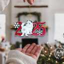 2 x Husky 2025 Christmas Ornament  Wooden Dog Lover Holiday Tree Hanging Decoration  Cute Husky Puppy Ornament, Pet Keepsake Gift for Christmas 2025