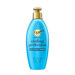 OGX Argan Oil of Morocco Curl-Defining Styling Cream, Anti-Frizz Curl Cream for Curly Hair & All Textures, Cold-Pressed Argan Oil, Paraben-Free, Sulfate-Free Surfactants, Curly Hair Products, 6 oz (6 Fl Oz (Pack of 1))