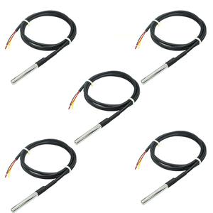 5pcs 1M Temperature Probe Waterproof Digital Temperature Sensor Stainless