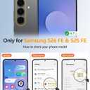 2 x FNTCASE for Samsung Galaxy S26 FE Case / S25 FE Case, with Screen Protector