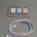 20W USB C Fast Charging for iPhone 17 Air/16/15 Pro Max,3Pack Colorful Mixed Charger Block with Braided Long USB C to C Cables (6/6/10ft) Compatible with iPhone16/15 Pro/15 Plus/iPad Pro (White+Pink+Blue)