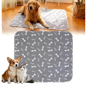 Reusable Puppy Pads for Dogs & Cats, Washable, Durable Leak-Proof & Anti-Slip Pet Training Pads for Home & Travel, Grey