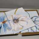 Acoustic Wall Art Acoustic Panels, 16X12 Inches Sound Proofing Padding, 3 Piece Acoustical Soundproof Wall Panels, Self Adhesive Noise Dampening Panels, Sound Absorbing Panels for Home Office (Blue Flower)